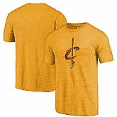 Cleveland Cavaliers Gold Distressed Logo Fanatics Branded Tri-Blend T-Shirt,baseball caps,new era cap wholesale,wholesale hats